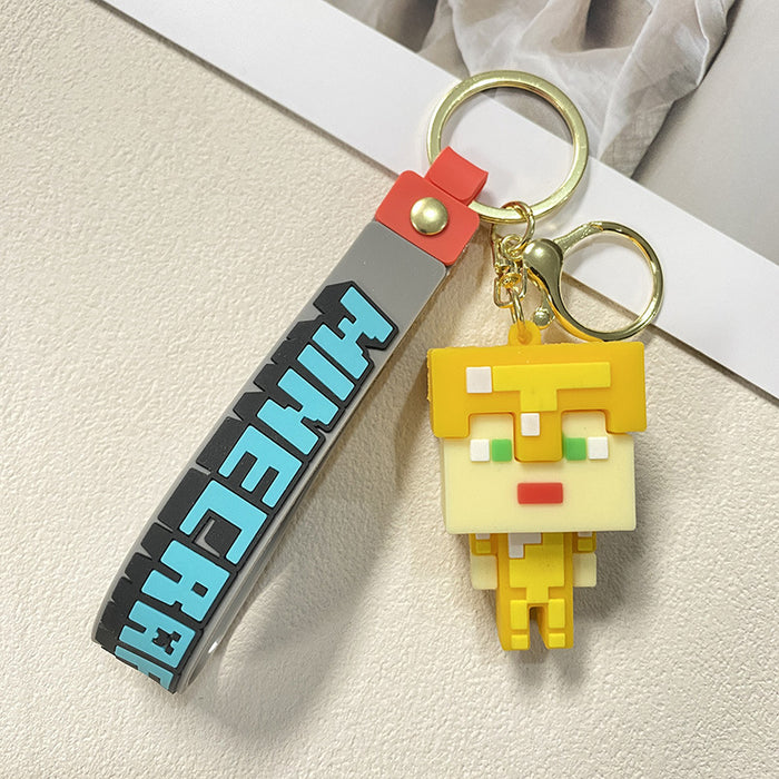 Wholesale Sandbox game keychain cube couple keychain bag pendant