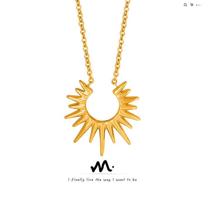 Wholesale Titanium Steel Gold Plated Necklace Style Unisex Jewelry