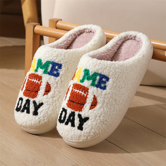 Wholesale  Rugby cotton slippers women winter home indoor warm slippers slippers autumn and winter home