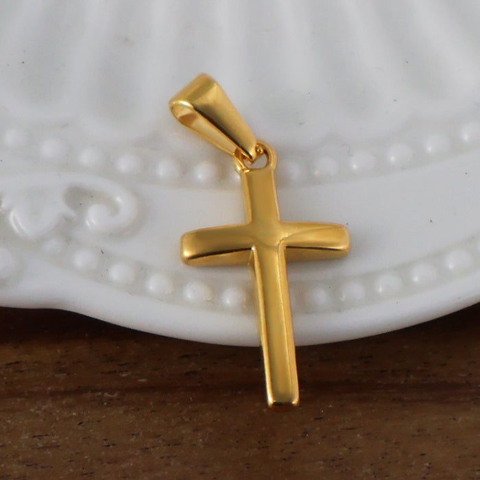 Wholesale 6pcs/set stainless steel key love anchor cross pendant titanium steel plated 24K gold