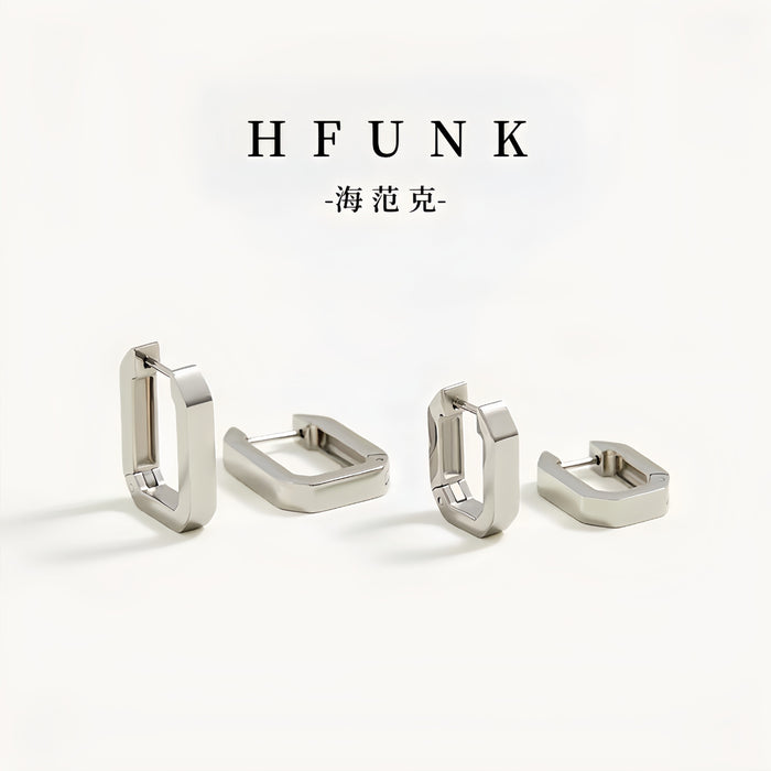 Wholesale Minimalist Non-Fading Earrings for Women Niche Design Rectangular Cold Style New Hot Style Accessible Luxury Earrings Ear Buckles