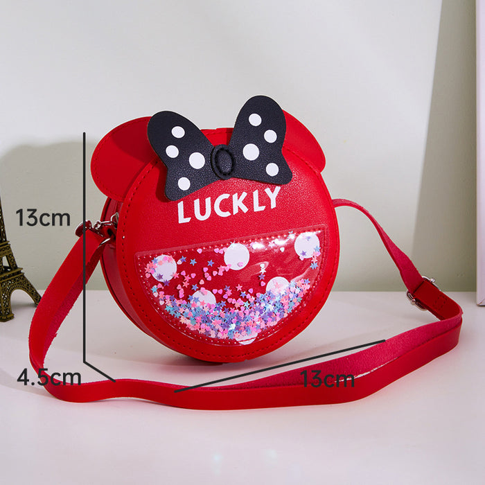 Wholesale Cute Little Girl Gift Fashion Mini Round Bag Baby Shoulder Coin Purse