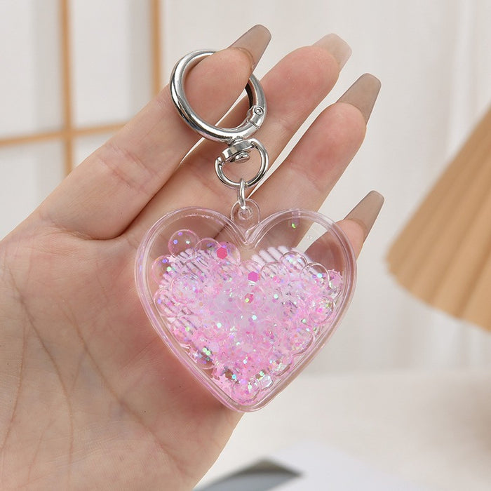 Wholesale Acrylic oil-filled pendant,  glow-in-the-dark iceberg cup keychain