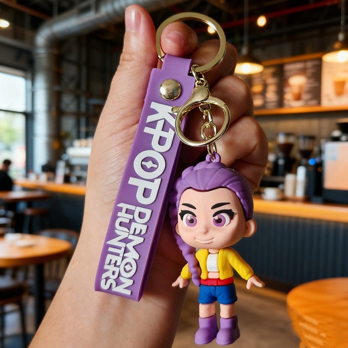 Wholesale KPOP Cute Cartoon Silicone Keychain