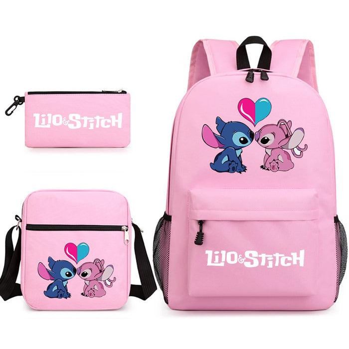 Wholesale Printed Large Capacity Canvas Backpack Three-piece Set JDC-BP-WuDM002