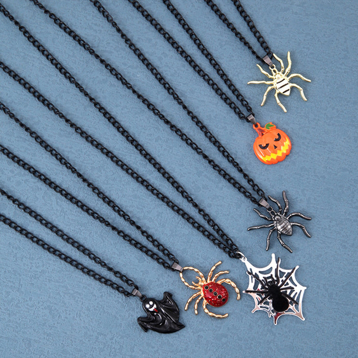 Wholesale Halloween Spider Alloy Necklace JDC-NE-JueHe004