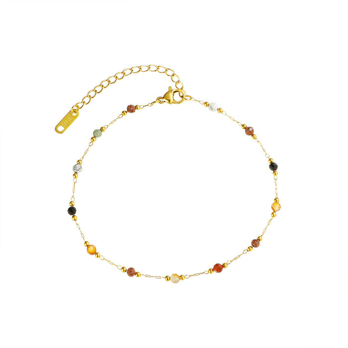 Wholesale Women's colorful zircon Anklets