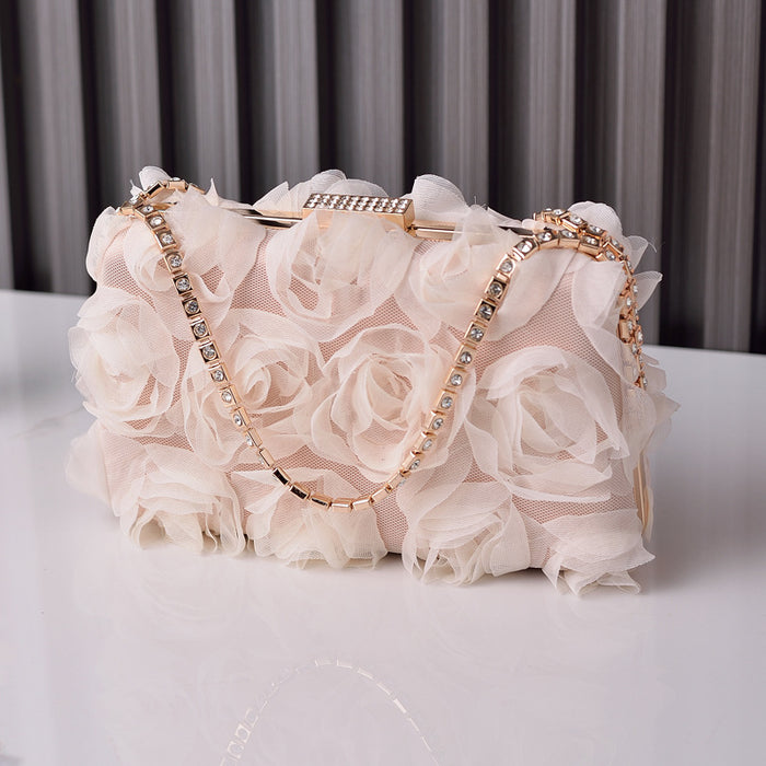 Wholesale Chiffon Flower Evening Bag Handbag JDC-HB-YiX005