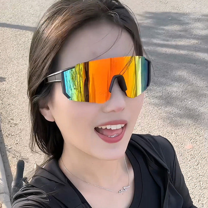 Wholesale Outdoor cycling, hiking sunglasses, fashionable glasses, sports sunglasses, integrated goggles