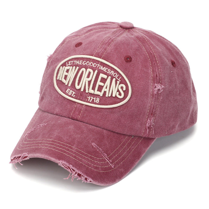 Wholesale Retro Letter Embroidered Baseball Cap - Trendy Unisex Casual Hat Perfect