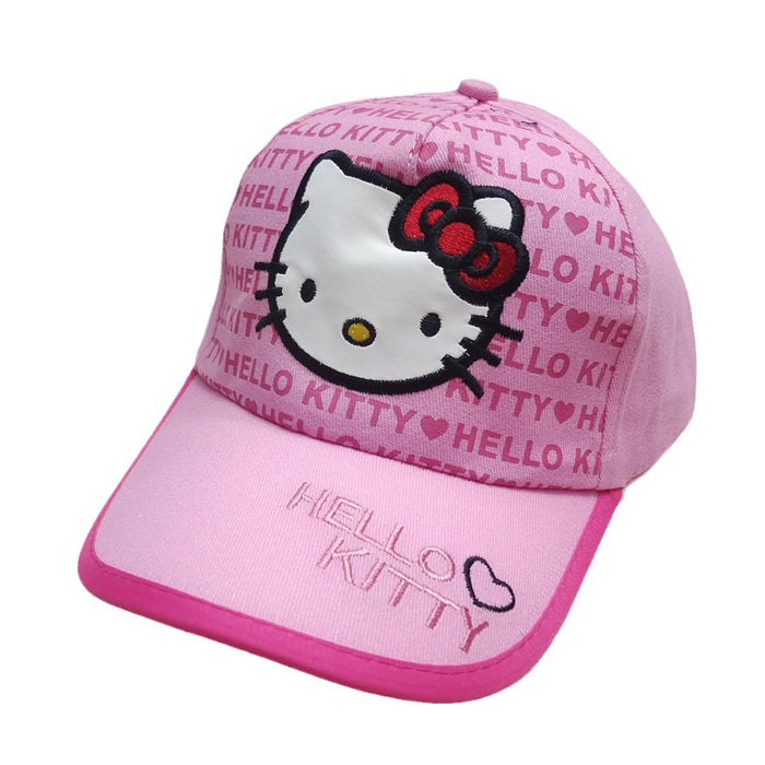 Wholesale Children's embroidered baseball cap, cute cartoon cat duckbill cap, children's sun protection and sunshade hat