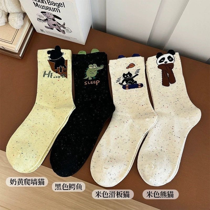 Wholesale High looks socks, funny college socks, cartoon ideas, tube gauze, tube socks