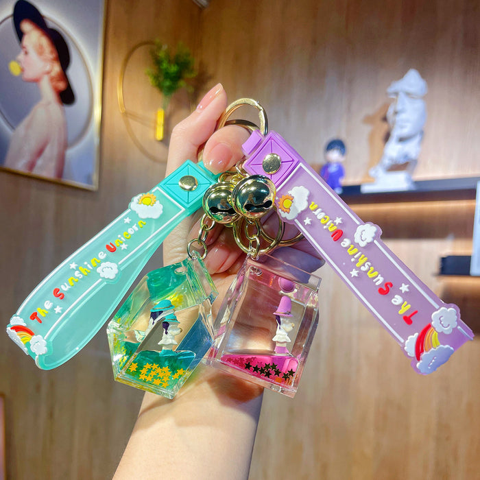 Wholesale metal small transparent milk boxes Keychains