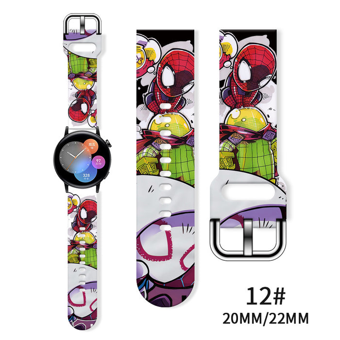 Wholesale Printed Silicone Watch Strap Wrist Strap JDC-WD-NuoQi065