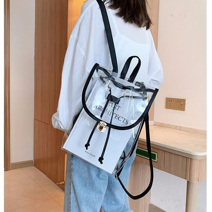 Wholesale New transparent PVC backpack for outdoor travel