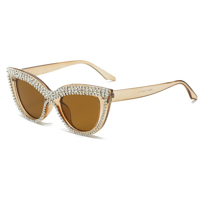 Wholesale  Cat's Eye Diamond-encrusted Sunglasses