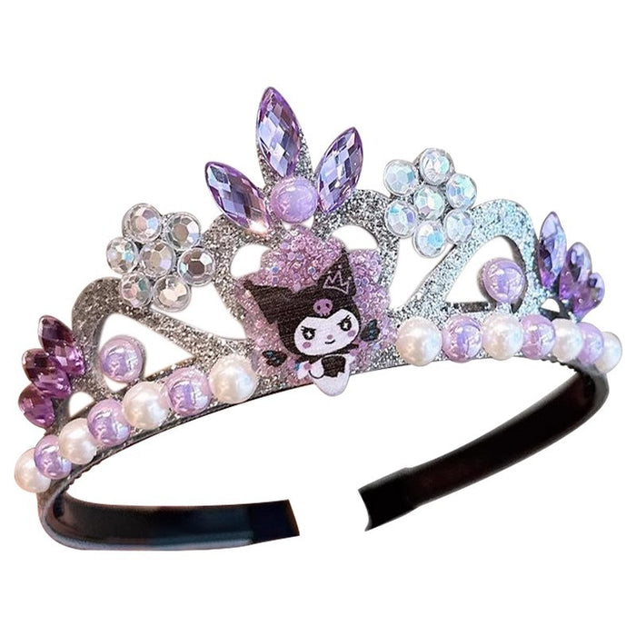 Wholesale Cute cartoon kids'  rhinestone crown headband