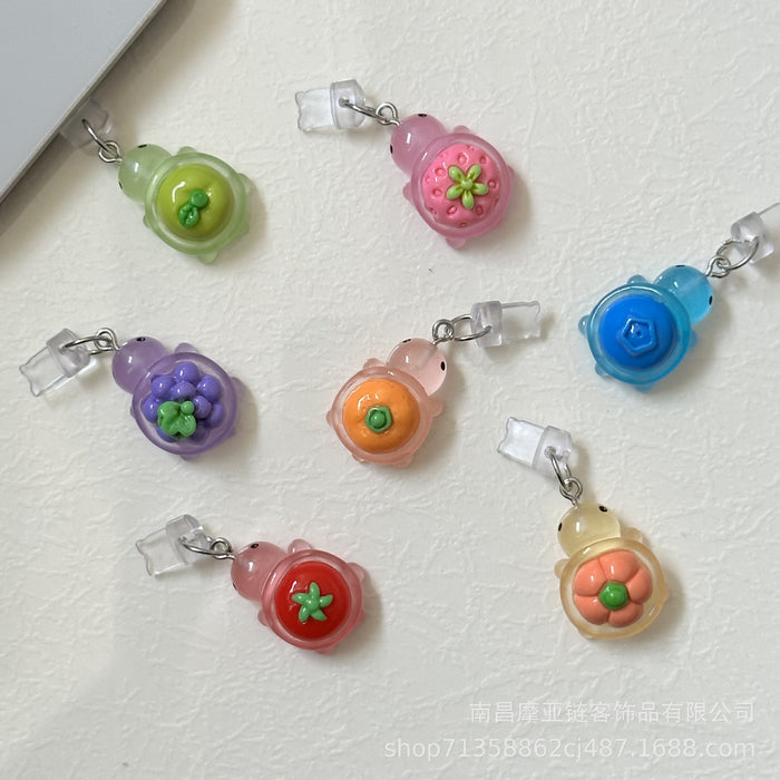 Wholesale 4pcs/ set Vegetable and fruit glow-in-the-dark turtle Mobile Phone Stands