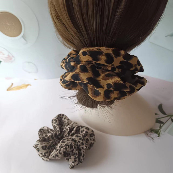 Wholesale Leopard print large intestine hair tie large intestine autumn and winter hair tie