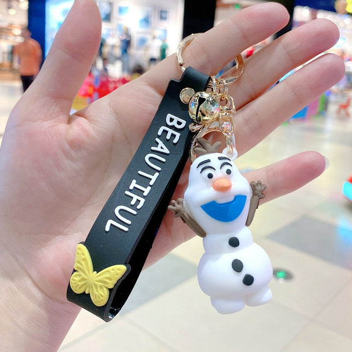 Wholesale Cartoon Princess Silicone Keychain Decorative Bag Charm MOQ≥2