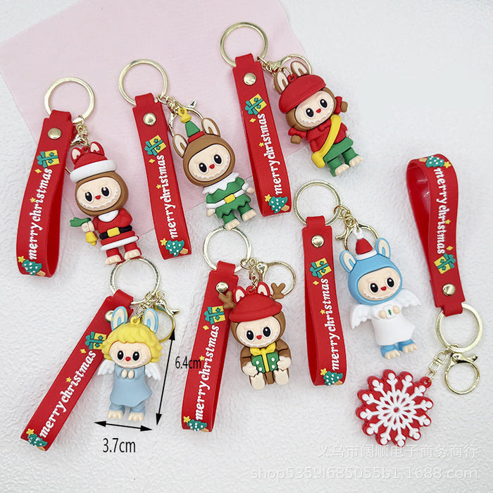 Wholesale Cartoon Christmas keychain pendant doll bag charm