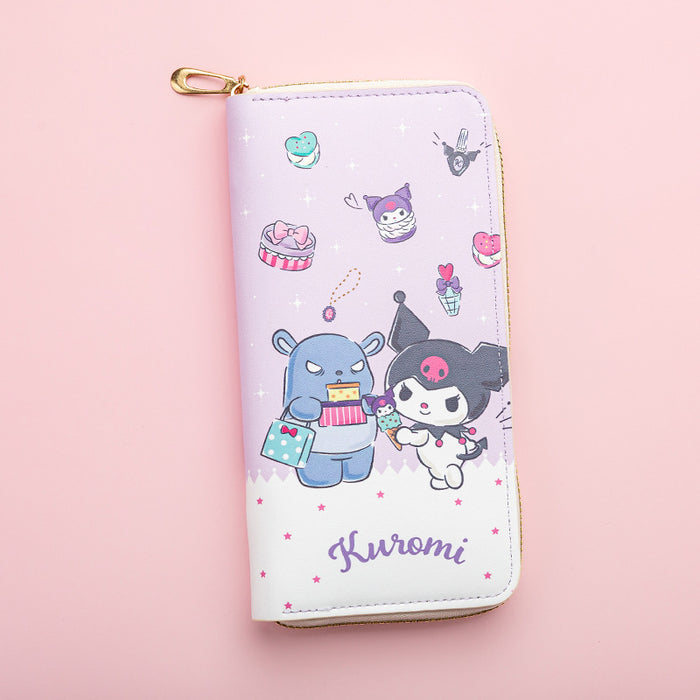 Wholesale Cute cartoon print long zippered Wallet