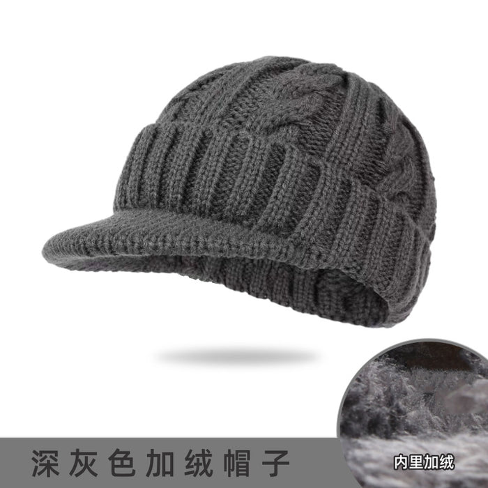 Wholesale Short Brim Cable Knitted Wool Hat JDC-HT-PX012