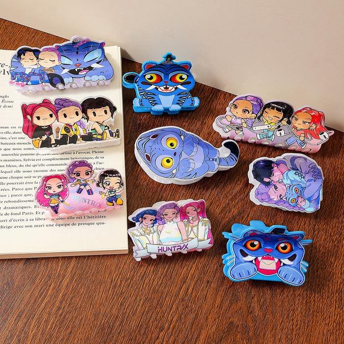 Wholesale Kpop Acrylic Material Handmade Hair Claw Clip