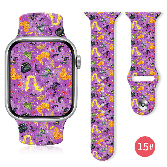 Wholesale Printed Silicone Watch Strap Wrist Strap JDC-WD-NuoQi056