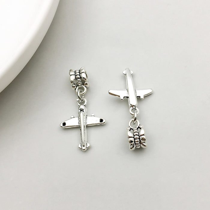 Wholesale Zinc alloy simulated maple leaf high-heeled shoe series large hole bead DIY beads pendant