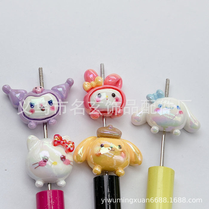 Wholesale 200PCS Electroplated Resin Cartoon Beads JDC-BDS-MingXuan006