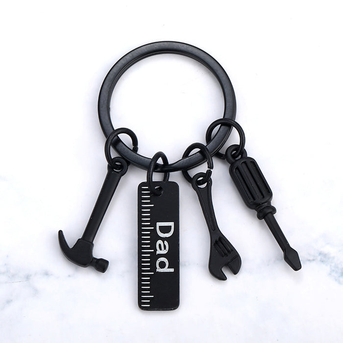 Wholesale Keychain Hammer Screwdriver Wrench Father's Day Gift Engraved Metal Keychain