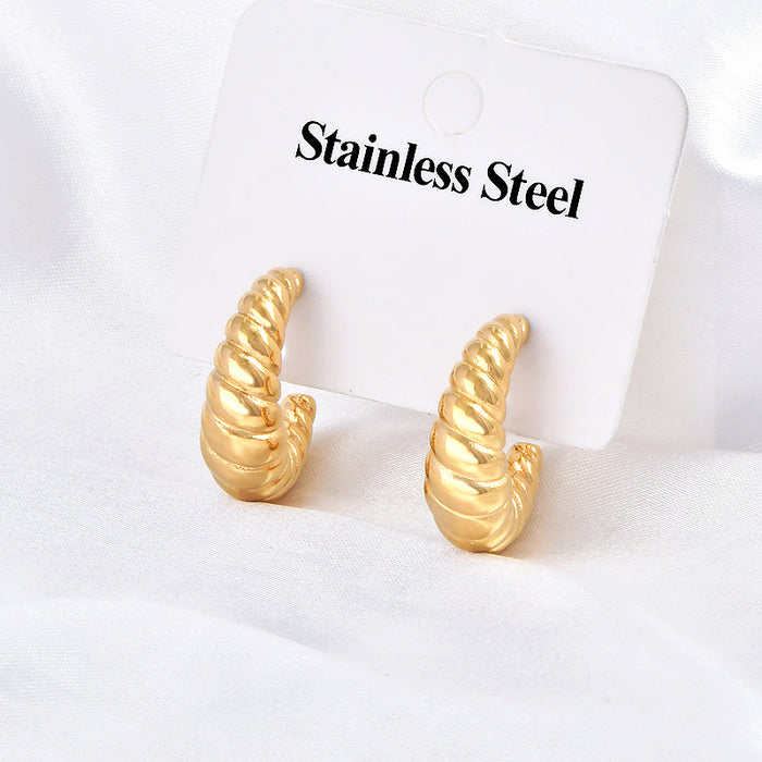 Wholesale  twist thread C- shaped earrings jewelry women