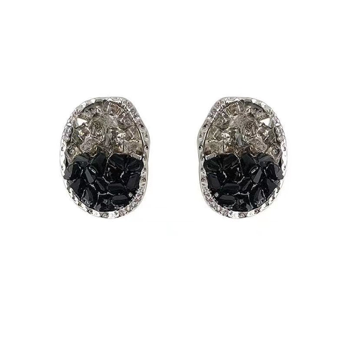 Wholesale Gray Gravel Gradient Crystal Earrings JDC-ES-YuHang012