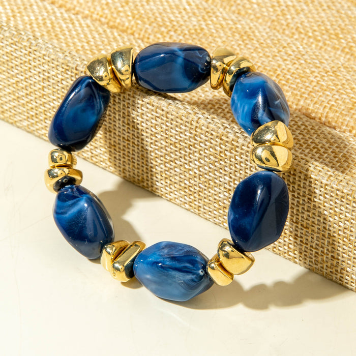Wholesale Acrylic Beaded Bracelet Retro Ethnic Pattern Women' s Jewelry Gift MOQ≥2