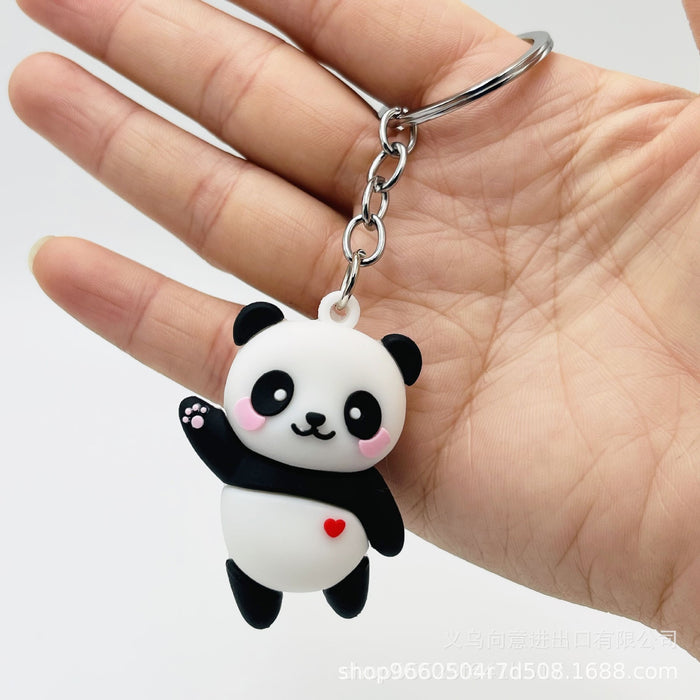 Wholesale Cute Panda Keychain Doll Cartoon Schoolbag Pendant