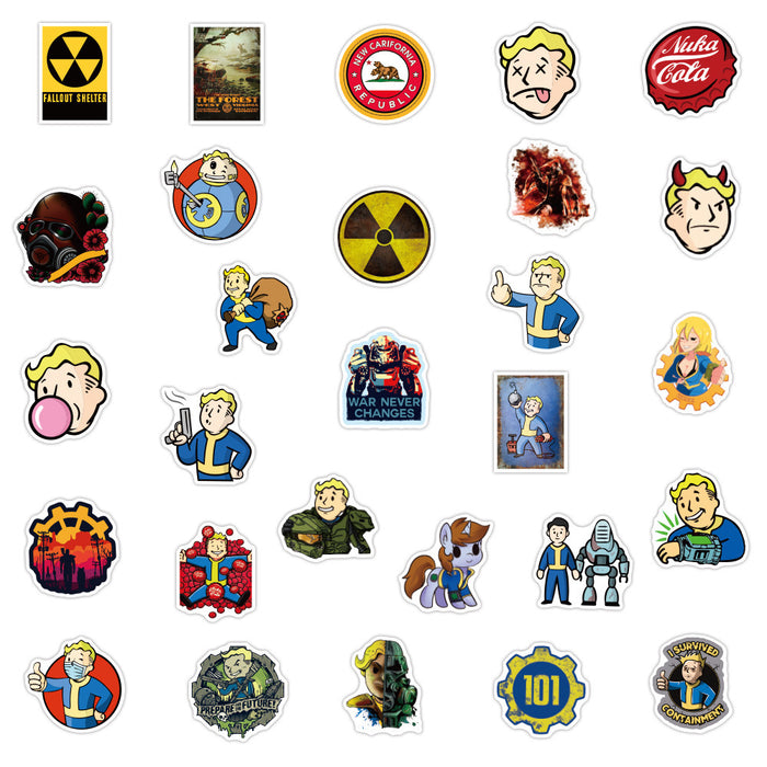 Wholesale 50pcs Game radiation graffiti stickers,  luggage,  laptop,  phone case,  skateboard,  water cup,  waterproof stickers