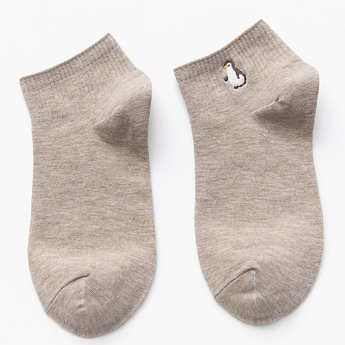 Wholesale Socks Short Socks Thin Cotton Embroidered Cartoon Boat Socks