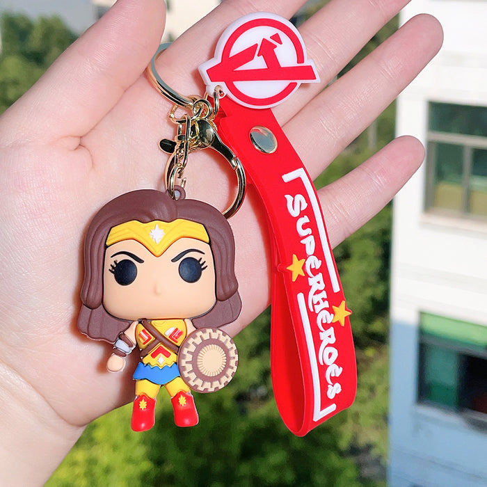 Wholesale Silicone Cartoon Doll Keychain JDC-KC-Qiwei014