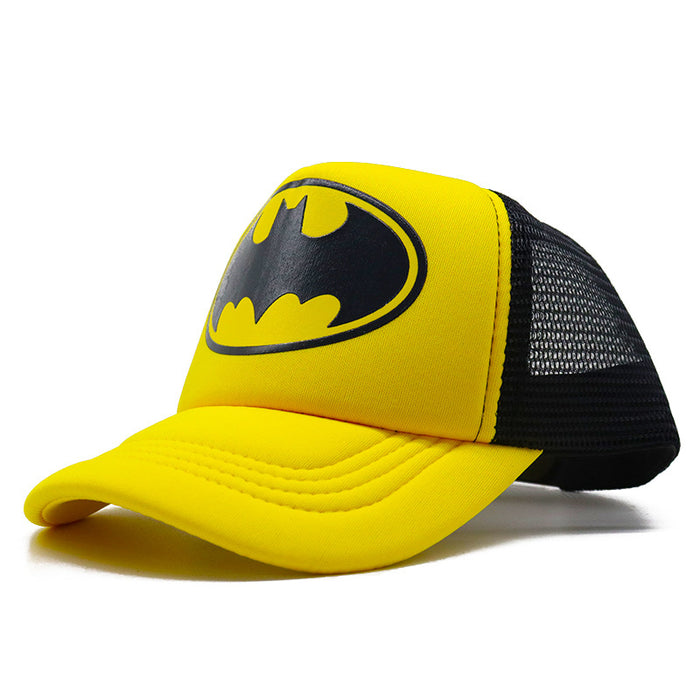 Wholesale 2-8 years old children's net cap summer cartoon print baseball cap outdoor sports breathable cap with net