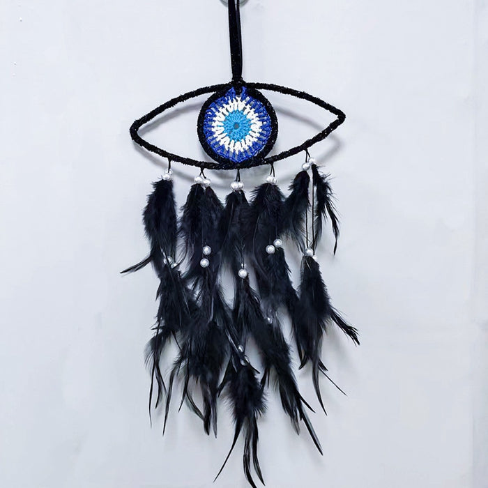 Wholesale Bohemian Evil Eye Dream Catcher Wall Decor Blue