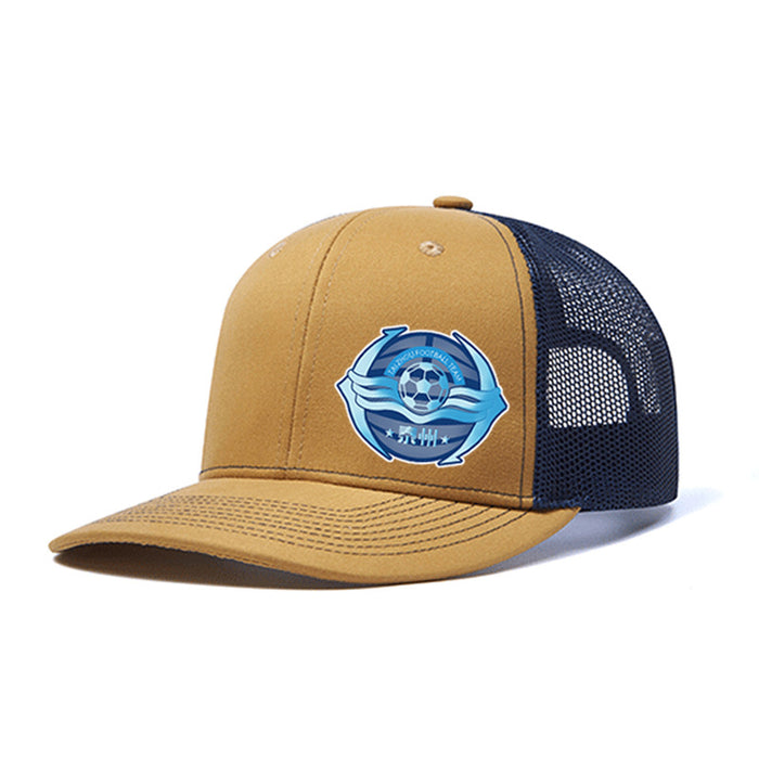 Wholesale football logo hat adult sports leisure mesh hat summer sun protection breathable