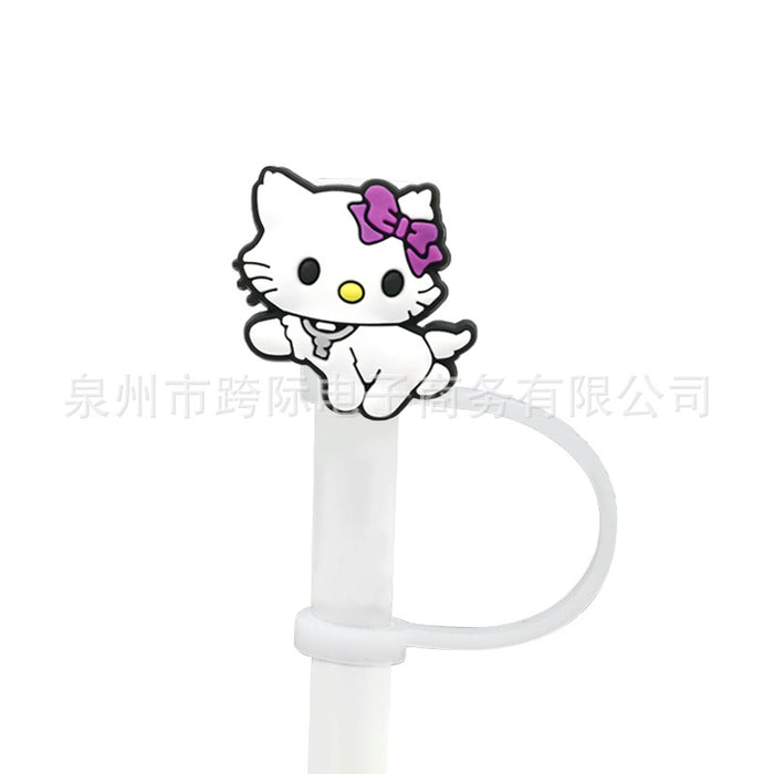 Wholesale 10pcs Silicone Cartoon Straw Cover JDC-SCR-KuaJ008