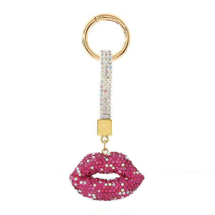 Wholesale Diamond Crystal Red Lips Keychains JDC-KC-JFan012