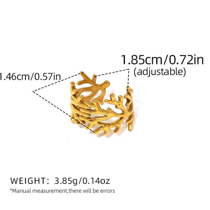 Wholesale Stainless Steel 18K Ring Steel Women's Niche High-End Ring Jewelry