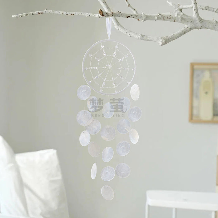 Wholesale Dreamy Cobweb Shell Wind Chime Ornament Handmade MOQ≥2