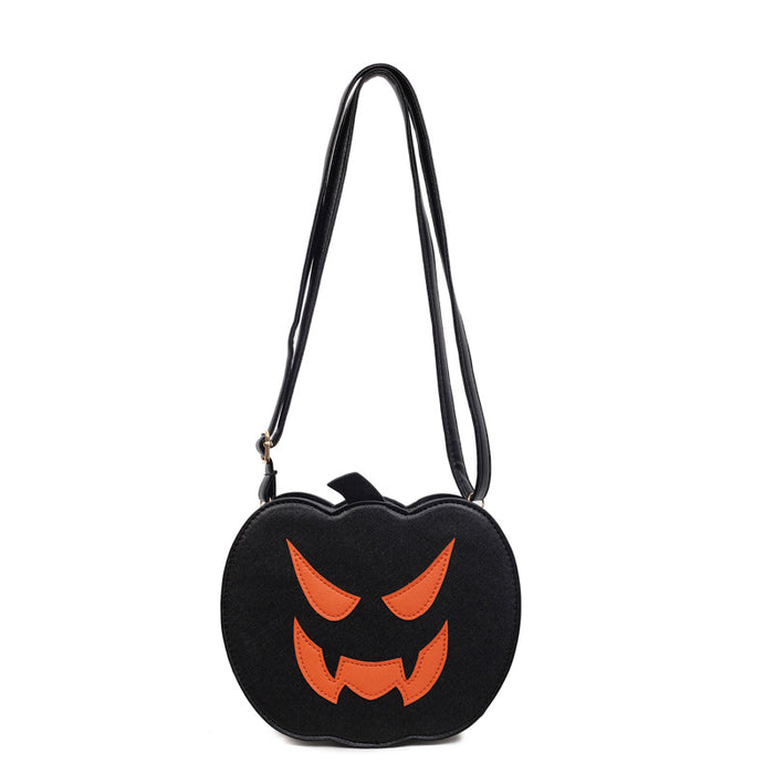 Wholesale  Pumpkin Small Round PU Crossbody Bag Trendy Street Style Fashion Accessory Gift for Women