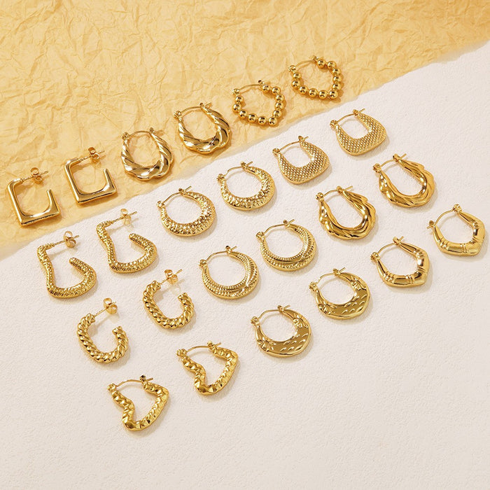 Wholesale Stainless Steel Geometric Earrings Earrings