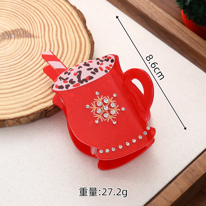 Wholesale Chic Acrylic Cartoon Shark Hair Clip For Women Christmas Fashion Accessory Gift