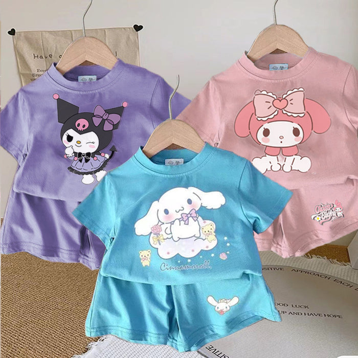 Wholesale Cartoon Cute T-shirt Shorts Children's Suit JDC-CTS-XiaoHZ001